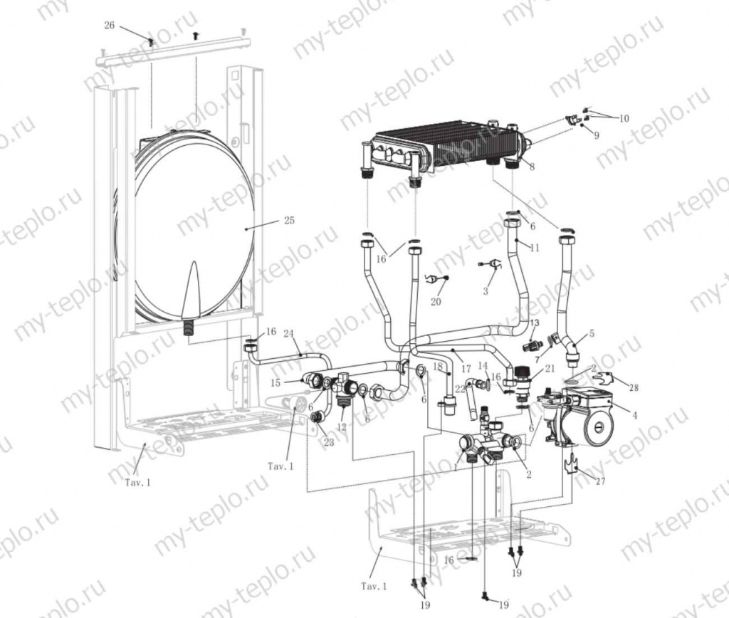 Запчасти для котла Electrolux Basic X 24 Fi купить в Нижнем Тагиле