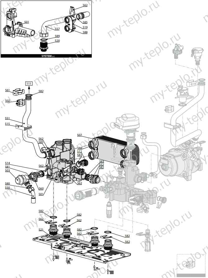 Запчасти для Ariston CLAS EVO SYSTEM 24 FF: схема Запчасти Ariston CLAS EVO SYSTEM 24 FF купить в Нижнем Тагиле