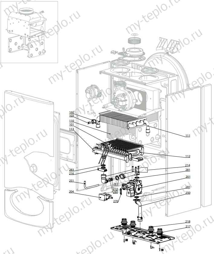 Запчасти для Ariston CLAS EVO SYSTEM 24 FF: схема Запчасти Ariston CLAS EVO SYSTEM 24 FF купить в Нижнем Тагиле