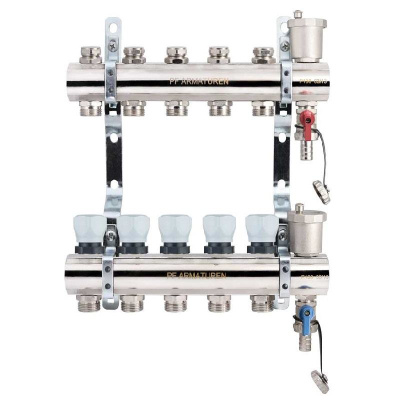 Коллектор в сборе для теплого пола с расходомерами 1