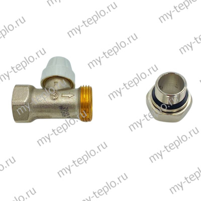 Вентиль для термоголовки верхний прямой 3/4